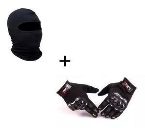 Luva Frio Intenso Motoqueiro Moto Bike + touca Ninja Balaclava