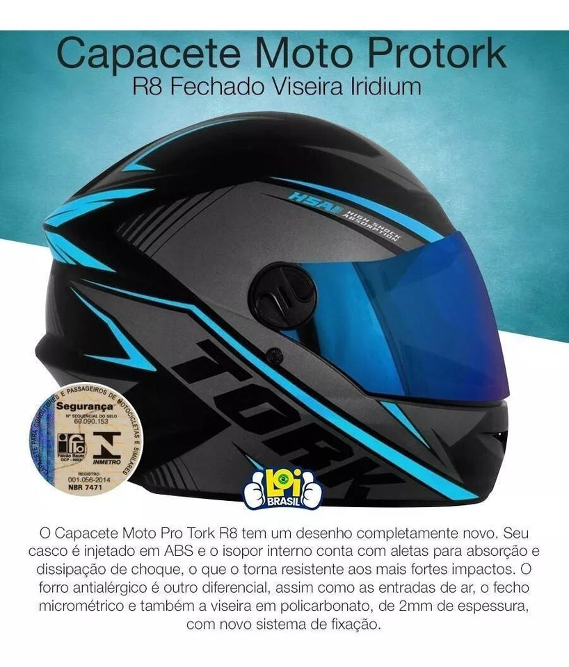 Capacete R8 Pro Tork Moto