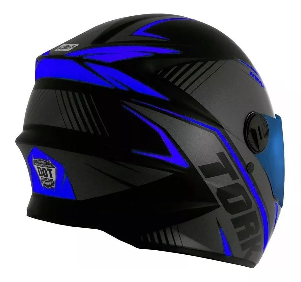 Capacete Fechado R8 Pro Tork Lindo + Viseira Iridiun + Touca