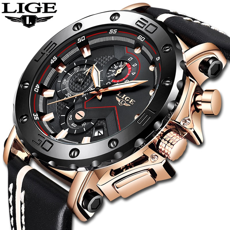 Relógio LIGE Top Brand Luxury Quartz